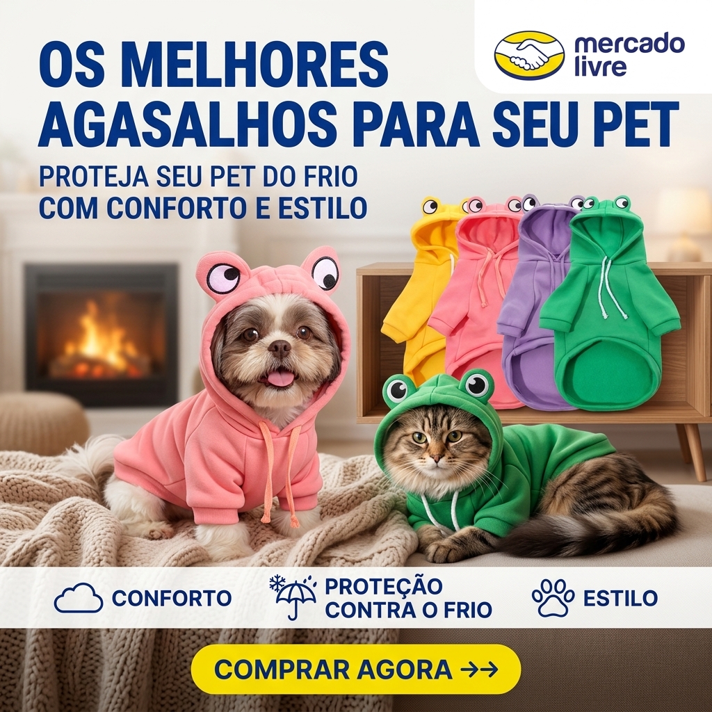 Roupa Pet Moletom Agasalho Cachorro Cães Gato Inverno Sapo